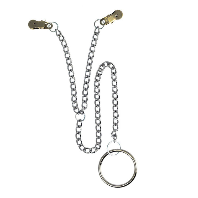 adult sex toy Nipple Clamps With Scrotum RingBondage Gear > Nipple ClampsRaspberry Rebel