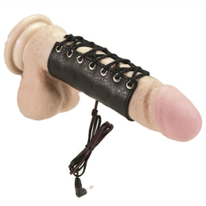 adult sex toy Rimba Electro Stimulation Leather Cock SleeveBondage Gear > Electro Sex StimulationRaspberry Rebel