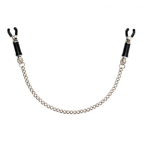 adult sex toy Silver Nipple Clamps With ChainBondage Gear > Nipple ClampsRaspberry Rebel